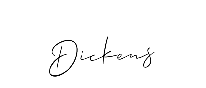 How to make Dickens name signature. Use Allison_Script style for creating short signs online. This is the latest handwritten sign. Dickens signature style 2 images and pictures png