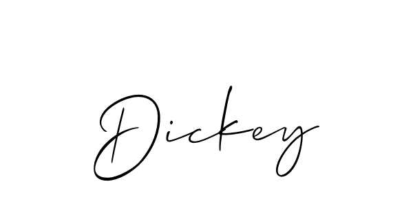 You should practise on your own different ways (Allison_Script) to write your name (Dickey) in signature. don't let someone else do it for you. Dickey signature style 2 images and pictures png