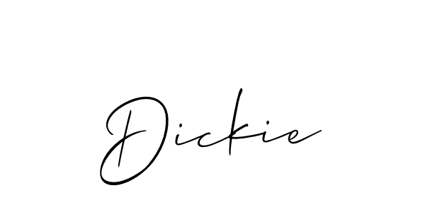 How to make Dickie signature? Allison_Script is a professional autograph style. Create handwritten signature for Dickie name. Dickie signature style 2 images and pictures png