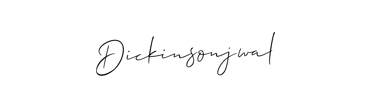 Make a beautiful signature design for name Dickinsonjwal. With this signature (Allison_Script) style, you can create a handwritten signature for free. Dickinsonjwal signature style 2 images and pictures png