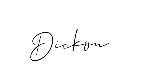 How to make Dickon signature? Allison_Script is a professional autograph style. Create handwritten signature for Dickon name. Dickon signature style 2 images and pictures png