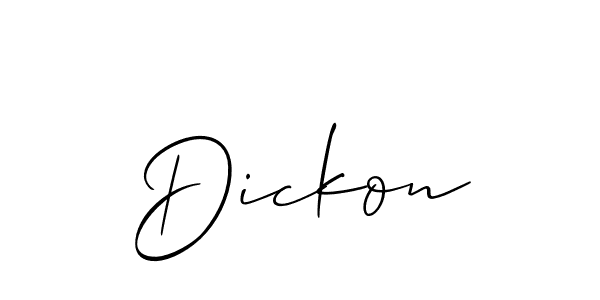 The best way (Allison_Script) to make a short signature is to pick only two or three words in your name. The name Dickon include a total of six letters. For converting this name. Dickon signature style 2 images and pictures png