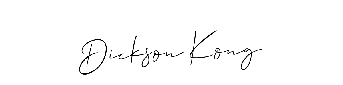 Also You can easily find your signature by using the search form. We will create Dickson Kong name handwritten signature images for you free of cost using Allison_Script sign style. Dickson Kong signature style 2 images and pictures png