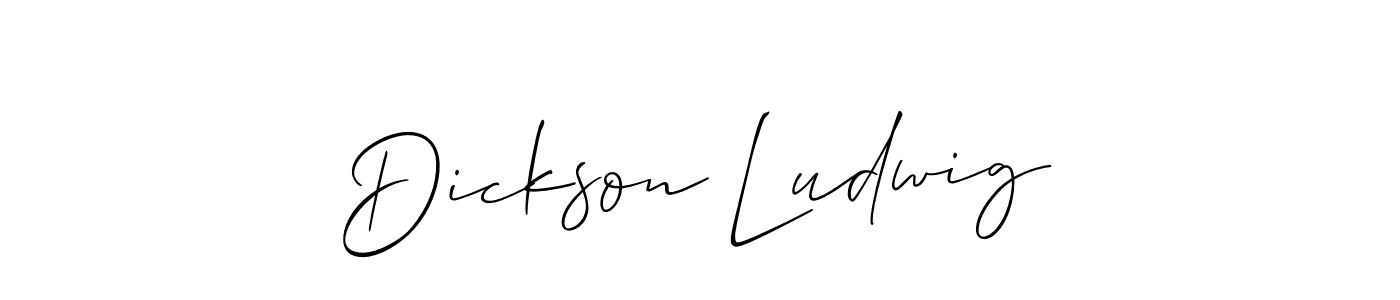 How to make Dickson Ludwig name signature. Use Allison_Script style for creating short signs online. This is the latest handwritten sign. Dickson Ludwig signature style 2 images and pictures png