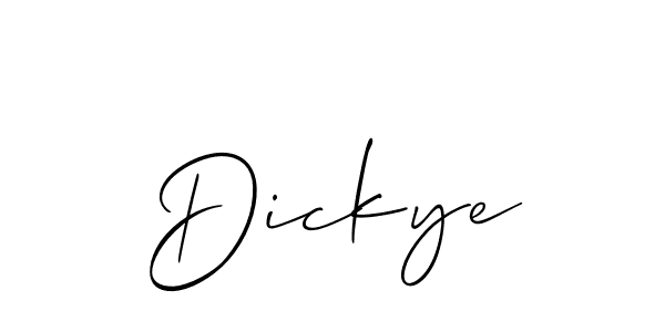 Also we have Dickye name is the best signature style. Create professional handwritten signature collection using Allison_Script autograph style. Dickye signature style 2 images and pictures png