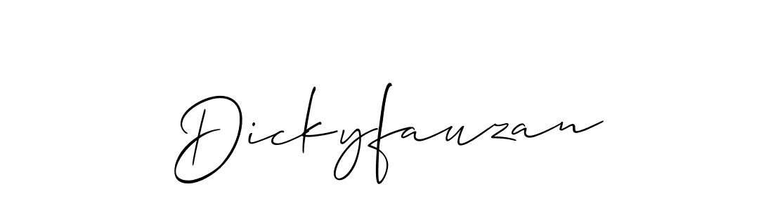 Also You can easily find your signature by using the search form. We will create Dickyfauzan name handwritten signature images for you free of cost using Allison_Script sign style. Dickyfauzan signature style 2 images and pictures png