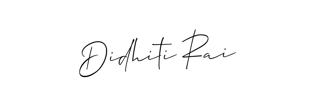 This is the best signature style for the Didhiti Rai name. Also you like these signature font (Allison_Script). Mix name signature. Didhiti Rai signature style 2 images and pictures png