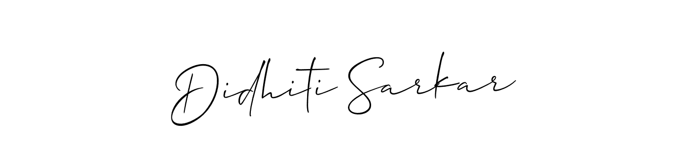 Use a signature maker to create a handwritten signature online. With this signature software, you can design (Allison_Script) your own signature for name Didhiti Sarkar. Didhiti Sarkar signature style 2 images and pictures png