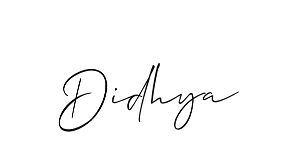 if you are searching for the best signature style for your name Didhya. so please give up your signature search. here we have designed multiple signature styles  using Allison_Script. Didhya signature style 2 images and pictures png