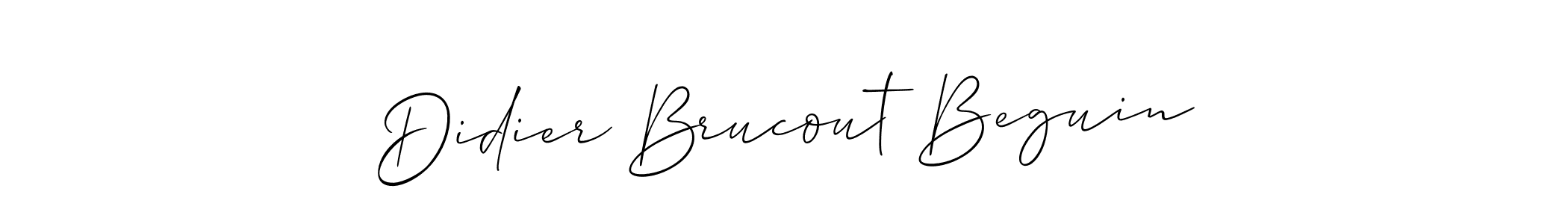 Didier Brucout Beguin stylish signature style. Best Handwritten Sign (Allison_Script) for my name. Handwritten Signature Collection Ideas for my name Didier Brucout Beguin. Didier Brucout Beguin signature style 2 images and pictures png