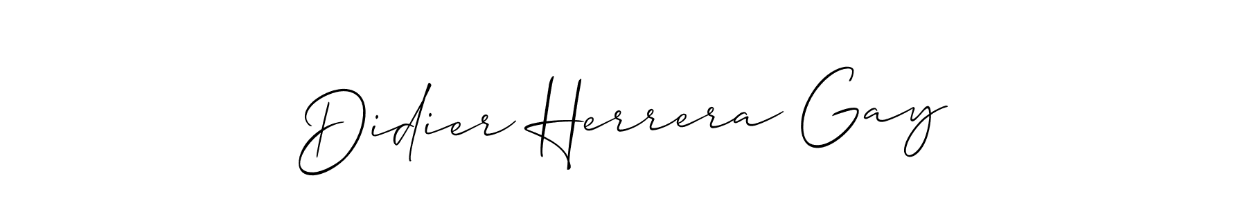 This is the best signature style for the Didier Herrera Gay name. Also you like these signature font (Allison_Script). Mix name signature. Didier Herrera Gay signature style 2 images and pictures png