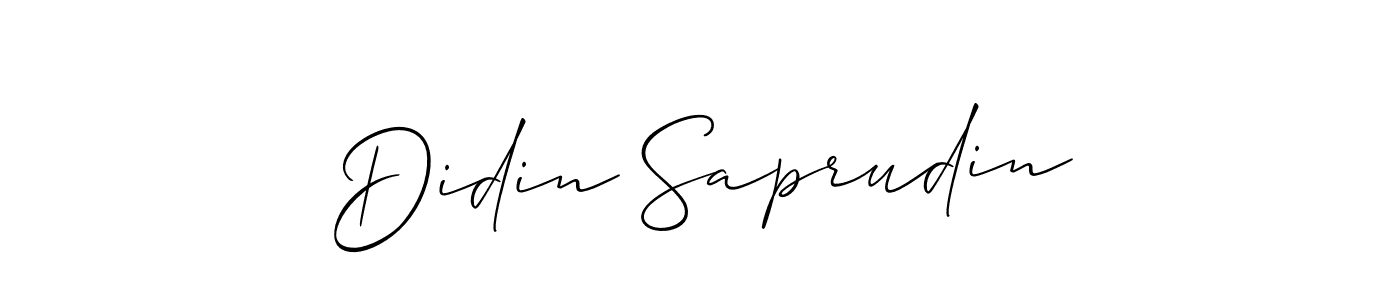 How to make Didin Saprudin signature? Allison_Script is a professional autograph style. Create handwritten signature for Didin Saprudin name. Didin Saprudin signature style 2 images and pictures png