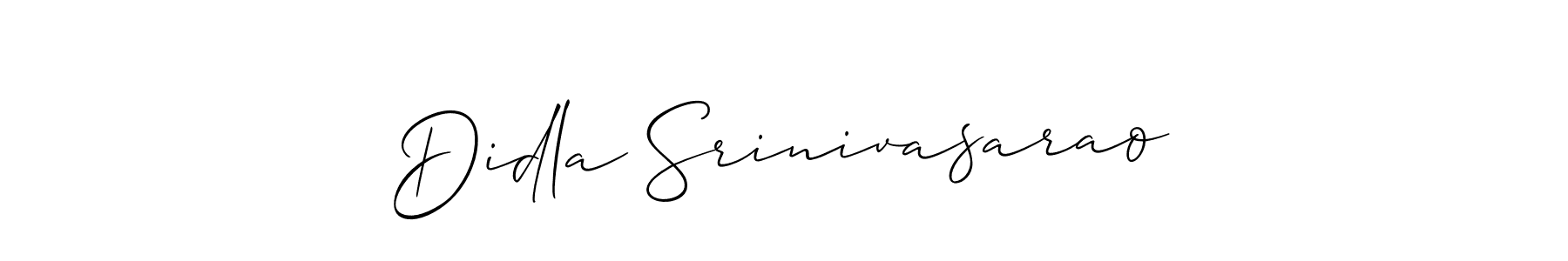 It looks lik you need a new signature style for name Didla Srinivasarao. Design unique handwritten (Allison_Script) signature with our free signature maker in just a few clicks. Didla Srinivasarao signature style 2 images and pictures png