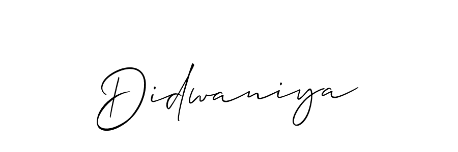 How to make Didwaniya signature? Allison_Script is a professional autograph style. Create handwritten signature for Didwaniya name. Didwaniya signature style 2 images and pictures png