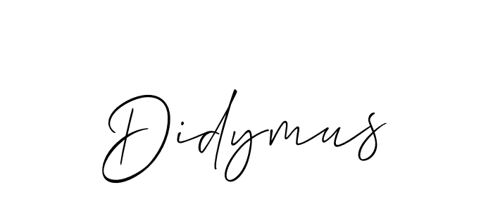 Use a signature maker to create a handwritten signature online. With this signature software, you can design (Allison_Script) your own signature for name Didymus. Didymus signature style 2 images and pictures png
