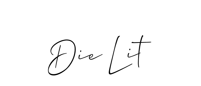 This is the best signature style for the Die Lit name. Also you like these signature font (Allison_Script). Mix name signature. Die Lit signature style 2 images and pictures png