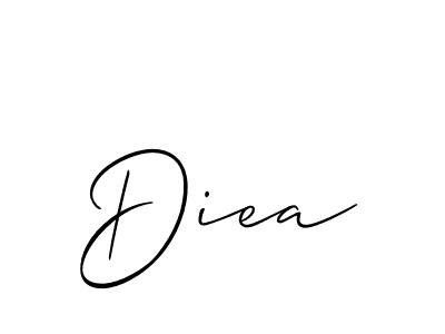 How to make Diea name signature. Use Allison_Script style for creating short signs online. This is the latest handwritten sign. Diea signature style 2 images and pictures png