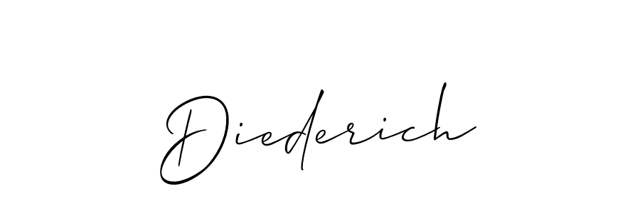 How to make Diederich name signature. Use Allison_Script style for creating short signs online. This is the latest handwritten sign. Diederich signature style 2 images and pictures png