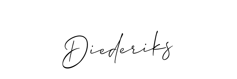 Design your own signature with our free online signature maker. With this signature software, you can create a handwritten (Allison_Script) signature for name Diederiks. Diederiks signature style 2 images and pictures png