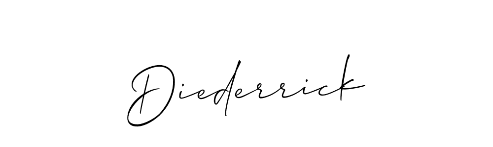 Create a beautiful signature design for name Diederrick. With this signature (Allison_Script) fonts, you can make a handwritten signature for free. Diederrick signature style 2 images and pictures png