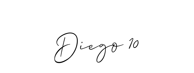 You should practise on your own different ways (Allison_Script) to write your name (Diego 10) in signature. don't let someone else do it for you. Diego 10 signature style 2 images and pictures png