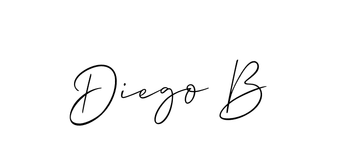 if you are searching for the best signature style for your name Diego B. so please give up your signature search. here we have designed multiple signature styles  using Allison_Script. Diego B signature style 2 images and pictures png