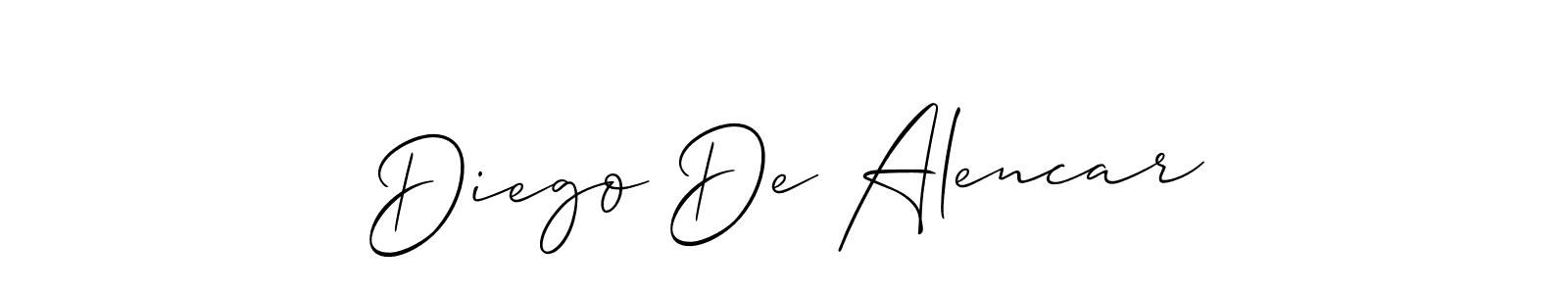 if you are searching for the best signature style for your name Diego De Alencar. so please give up your signature search. here we have designed multiple signature styles  using Allison_Script. Diego De Alencar signature style 2 images and pictures png