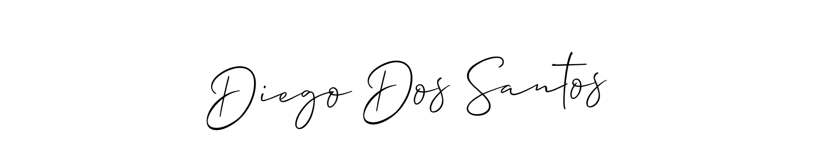 Create a beautiful signature design for name Diego Dos Santos. With this signature (Allison_Script) fonts, you can make a handwritten signature for free. Diego Dos Santos signature style 2 images and pictures png