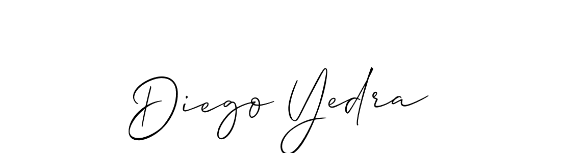 It looks lik you need a new signature style for name Diego Yedra. Design unique handwritten (Allison_Script) signature with our free signature maker in just a few clicks. Diego Yedra signature style 2 images and pictures png