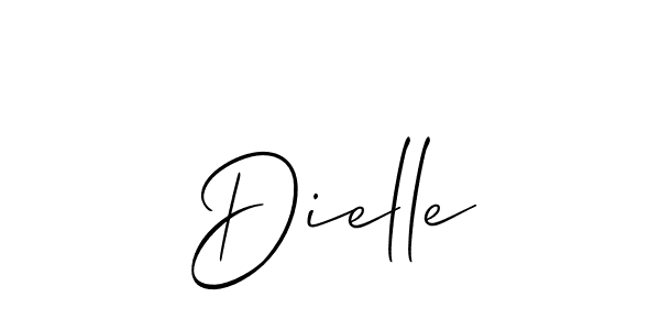 Create a beautiful signature design for name Dielle. With this signature (Allison_Script) fonts, you can make a handwritten signature for free. Dielle signature style 2 images and pictures png