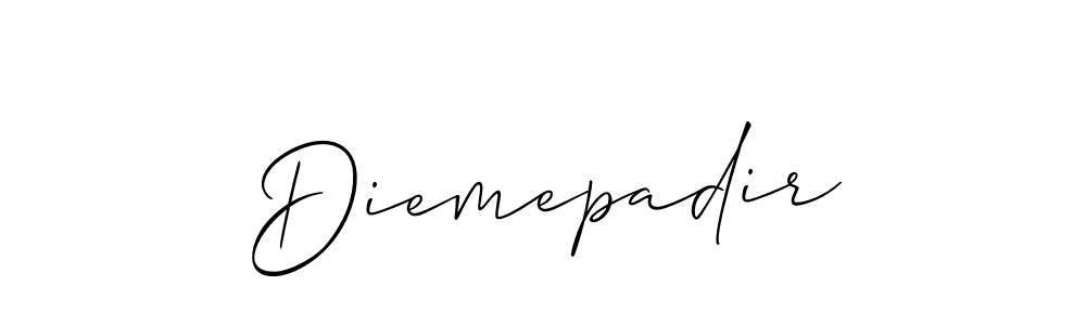 Make a beautiful signature design for name Diemepadir. With this signature (Allison_Script) style, you can create a handwritten signature for free. Diemepadir signature style 2 images and pictures png