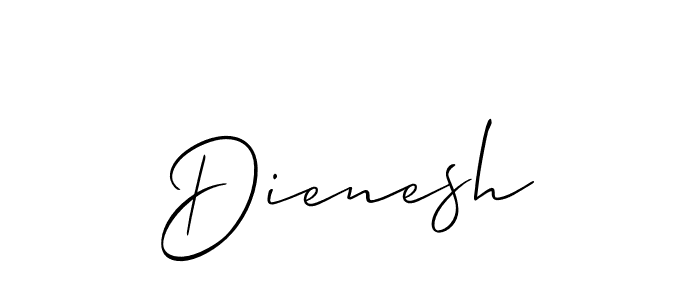 Design your own signature with our free online signature maker. With this signature software, you can create a handwritten (Allison_Script) signature for name Dienesh. Dienesh signature style 2 images and pictures png