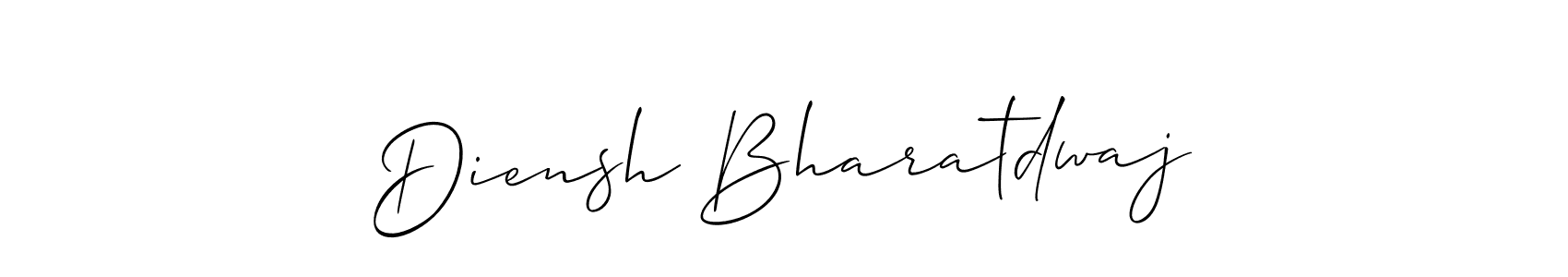 It looks lik you need a new signature style for name Diensh Bharatdwaj. Design unique handwritten (Allison_Script) signature with our free signature maker in just a few clicks. Diensh Bharatdwaj signature style 2 images and pictures png