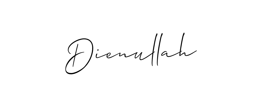 The best way (Allison_Script) to make a short signature is to pick only two or three words in your name. The name Dienullah include a total of six letters. For converting this name. Dienullah signature style 2 images and pictures png