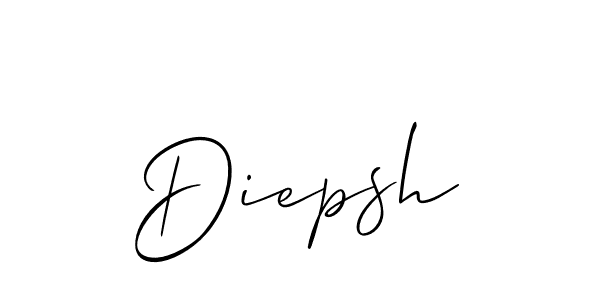 How to make Diepsh signature? Allison_Script is a professional autograph style. Create handwritten signature for Diepsh name. Diepsh signature style 2 images and pictures png