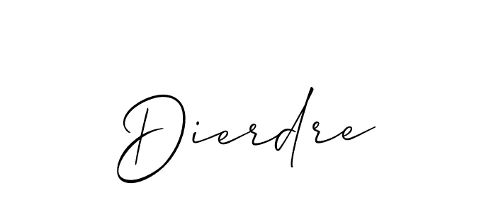 Make a beautiful signature design for name Dierdre. With this signature (Allison_Script) style, you can create a handwritten signature for free. Dierdre signature style 2 images and pictures png