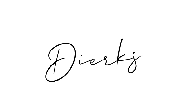 Similarly Allison_Script is the best handwritten signature design. Signature creator online .You can use it as an online autograph creator for name Dierks. Dierks signature style 2 images and pictures png