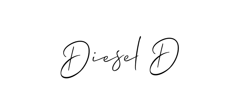 Design your own signature with our free online signature maker. With this signature software, you can create a handwritten (Allison_Script) signature for name Diesel D. Diesel D signature style 2 images and pictures png