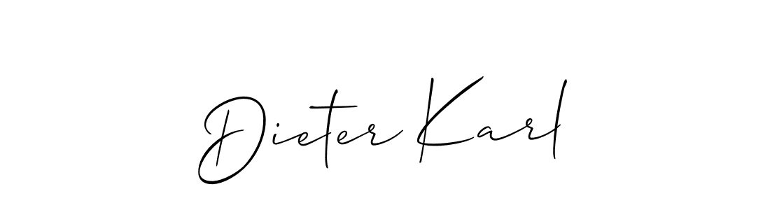 Dieter Karl stylish signature style. Best Handwritten Sign (Allison_Script) for my name. Handwritten Signature Collection Ideas for my name Dieter Karl. Dieter Karl signature style 2 images and pictures png