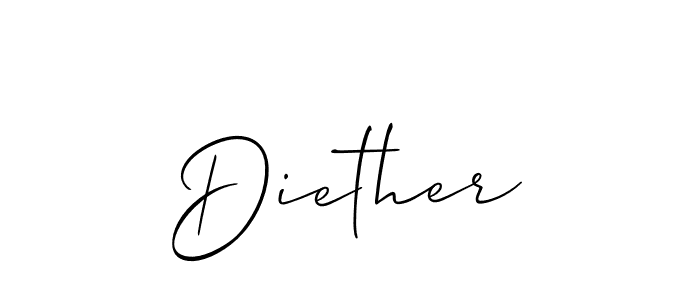 Make a beautiful signature design for name Diether. Use this online signature maker to create a handwritten signature for free. Diether signature style 2 images and pictures png