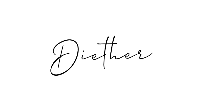 Also we have Diether name is the best signature style. Create professional handwritten signature collection using Allison_Script autograph style. Diether signature style 2 images and pictures png