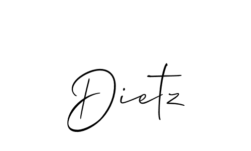 The best way (Allison_Script) to make a short signature is to pick only two or three words in your name. The name Dietz include a total of six letters. For converting this name. Dietz signature style 2 images and pictures png