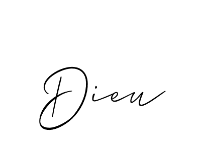 How to make Dieu signature? Allison_Script is a professional autograph style. Create handwritten signature for Dieu name. Dieu signature style 2 images and pictures png