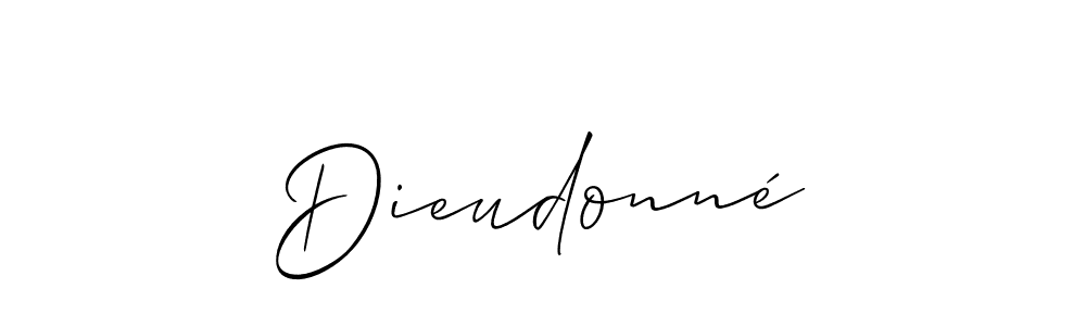 You should practise on your own different ways (Allison_Script) to write your name (Dieudonné) in signature. don't let someone else do it for you. Dieudonné signature style 2 images and pictures png