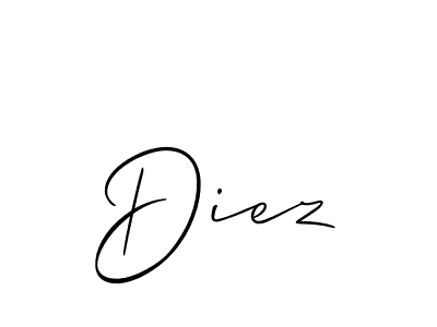 if you are searching for the best signature style for your name Diez. so please give up your signature search. here we have designed multiple signature styles  using Allison_Script. Diez signature style 2 images and pictures png