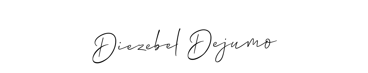 Also You can easily find your signature by using the search form. We will create Diezebel Dejumo name handwritten signature images for you free of cost using Allison_Script sign style. Diezebel Dejumo signature style 2 images and pictures png