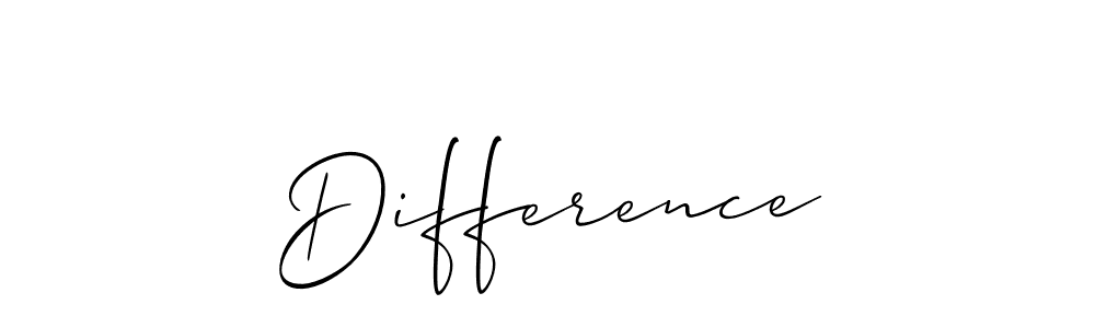 Make a beautiful signature design for name Difference. With this signature (Allison_Script) style, you can create a handwritten signature for free. Difference signature style 2 images and pictures png