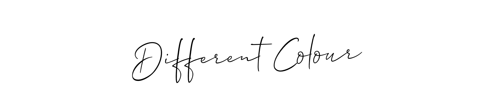 Make a beautiful signature design for name Different Colour. With this signature (Allison_Script) style, you can create a handwritten signature for free. Different Colour signature style 2 images and pictures png