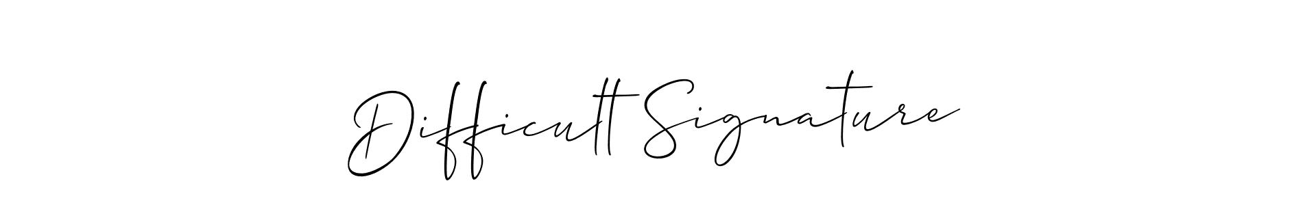 Make a beautiful signature design for name Difficult Signature. With this signature (Allison_Script) style, you can create a handwritten signature for free. Difficult Signature signature style 2 images and pictures png