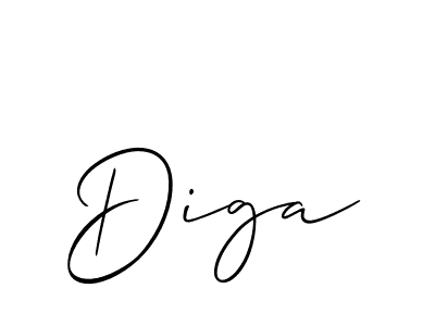 Allison_Script is a professional signature style that is perfect for those who want to add a touch of class to their signature. It is also a great choice for those who want to make their signature more unique. Get Diga name to fancy signature for free. Diga signature style 2 images and pictures png